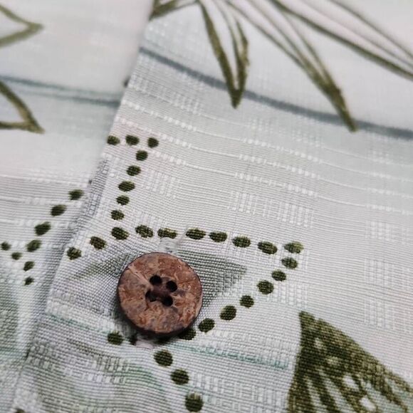 Tommy Bahama Mens Size XL 100% Silk Men's Green Hawaiian Button Down Shirt - Picture 5 of 5